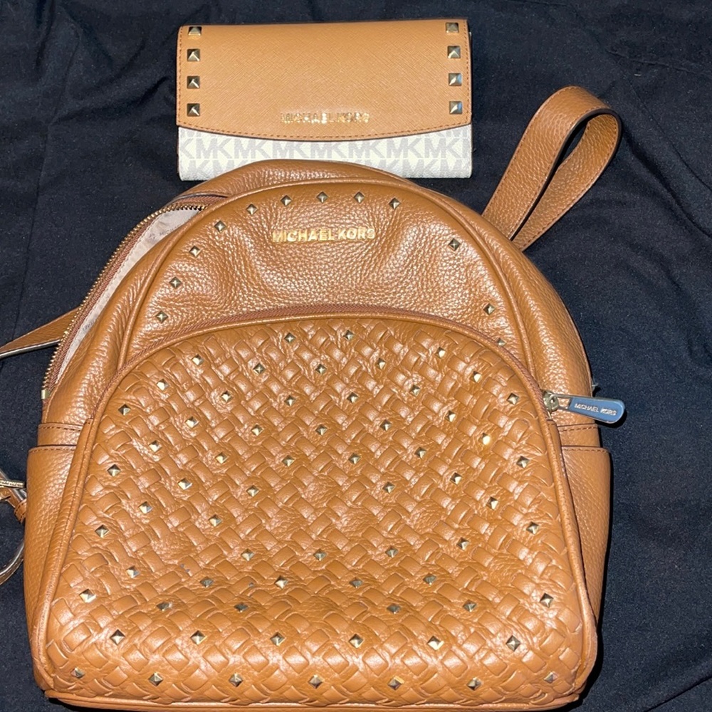 MK backpack with wallet